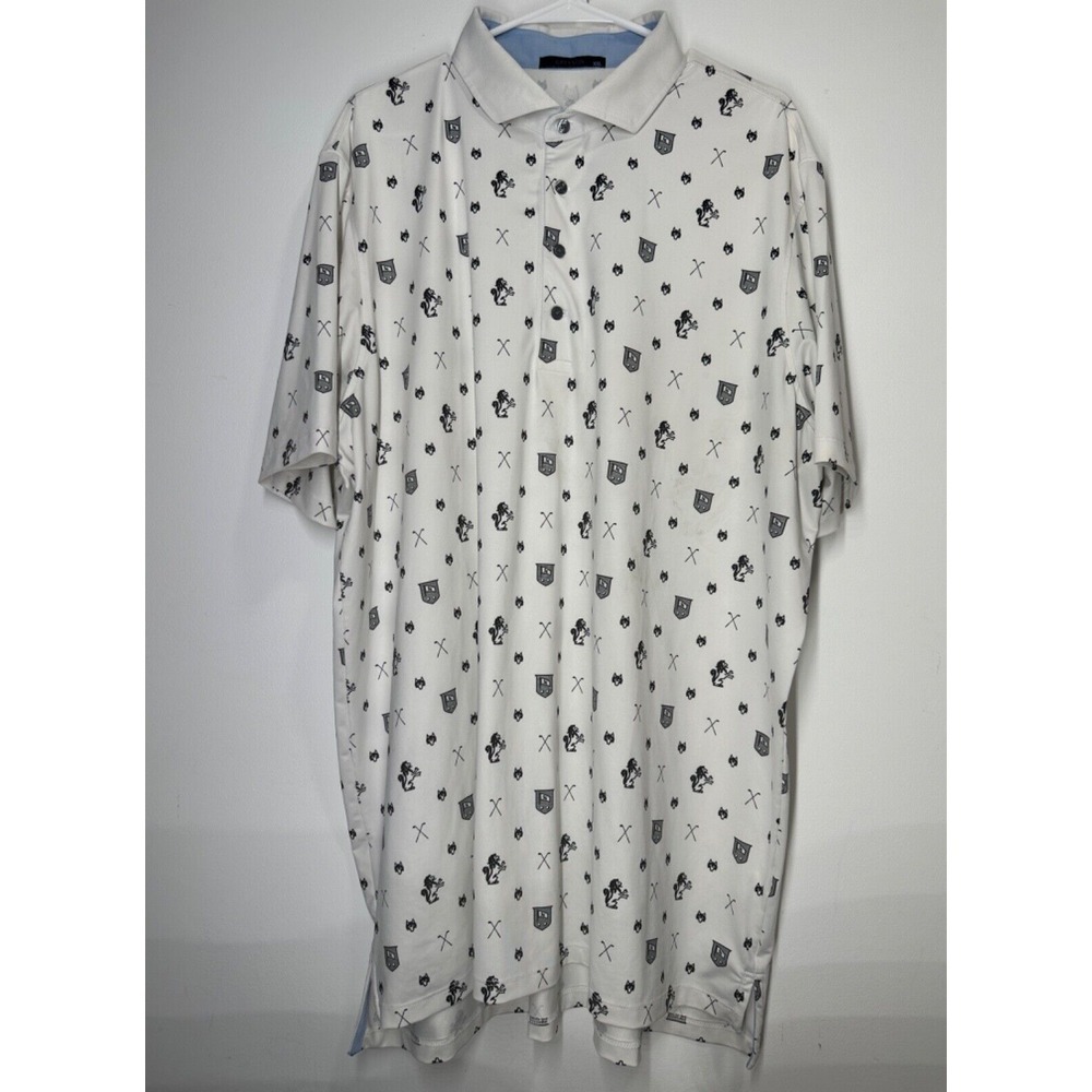 Greyson‎ All Over Golf Print Polo Shirt Men's Size XXL